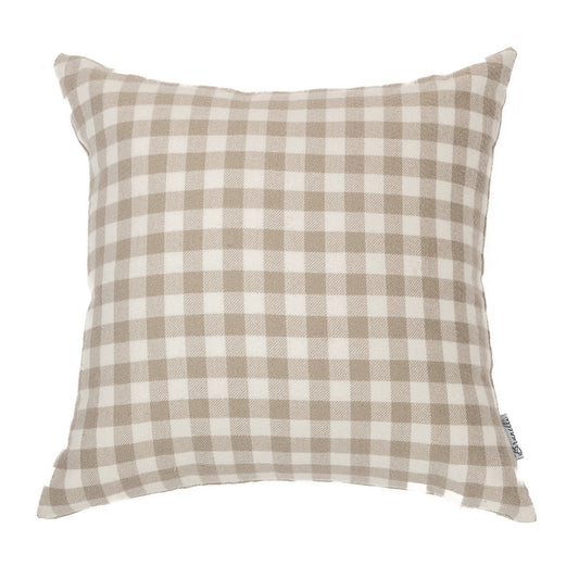 Coussin à carreaux gris Manos