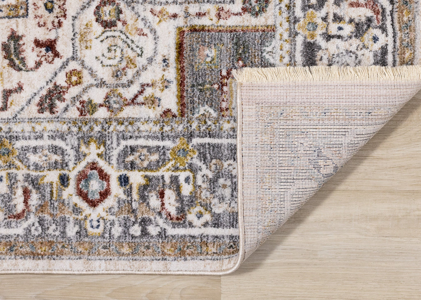 Tapis classique à bordure traditionnelle | Crème