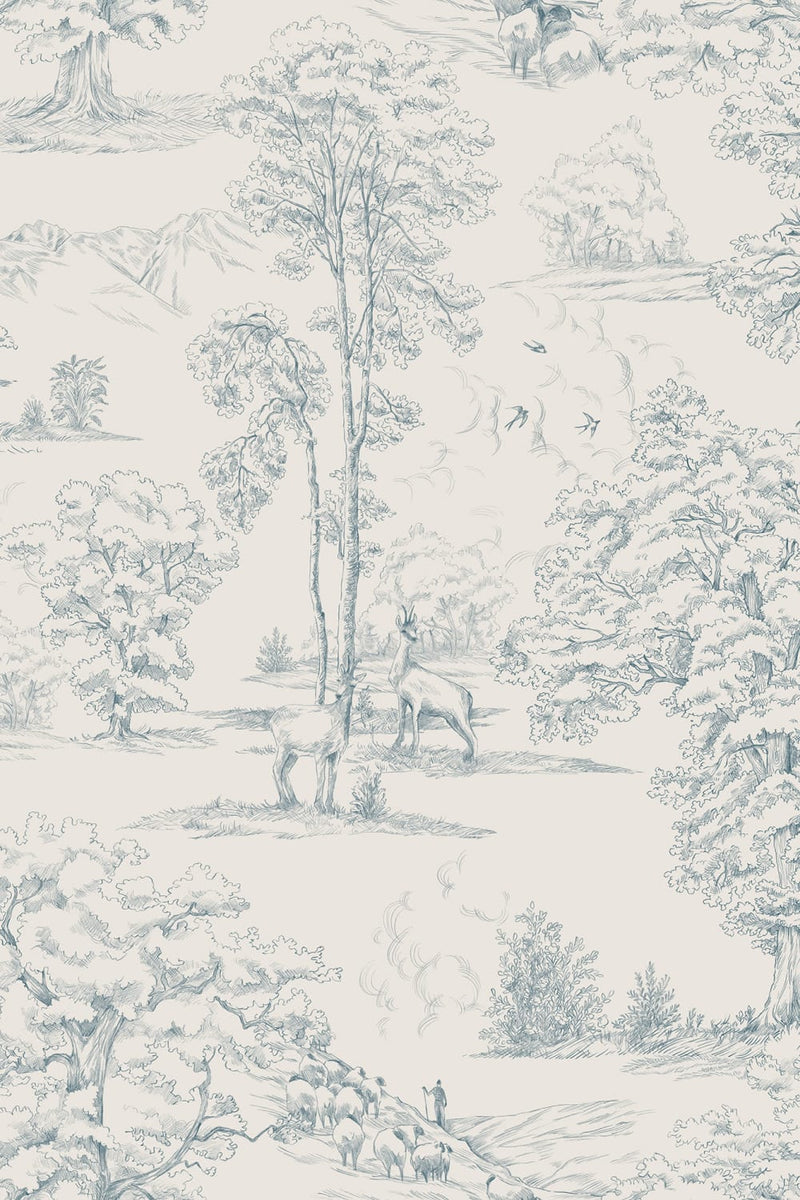 Papier peint Montfort  |  Indigo blue