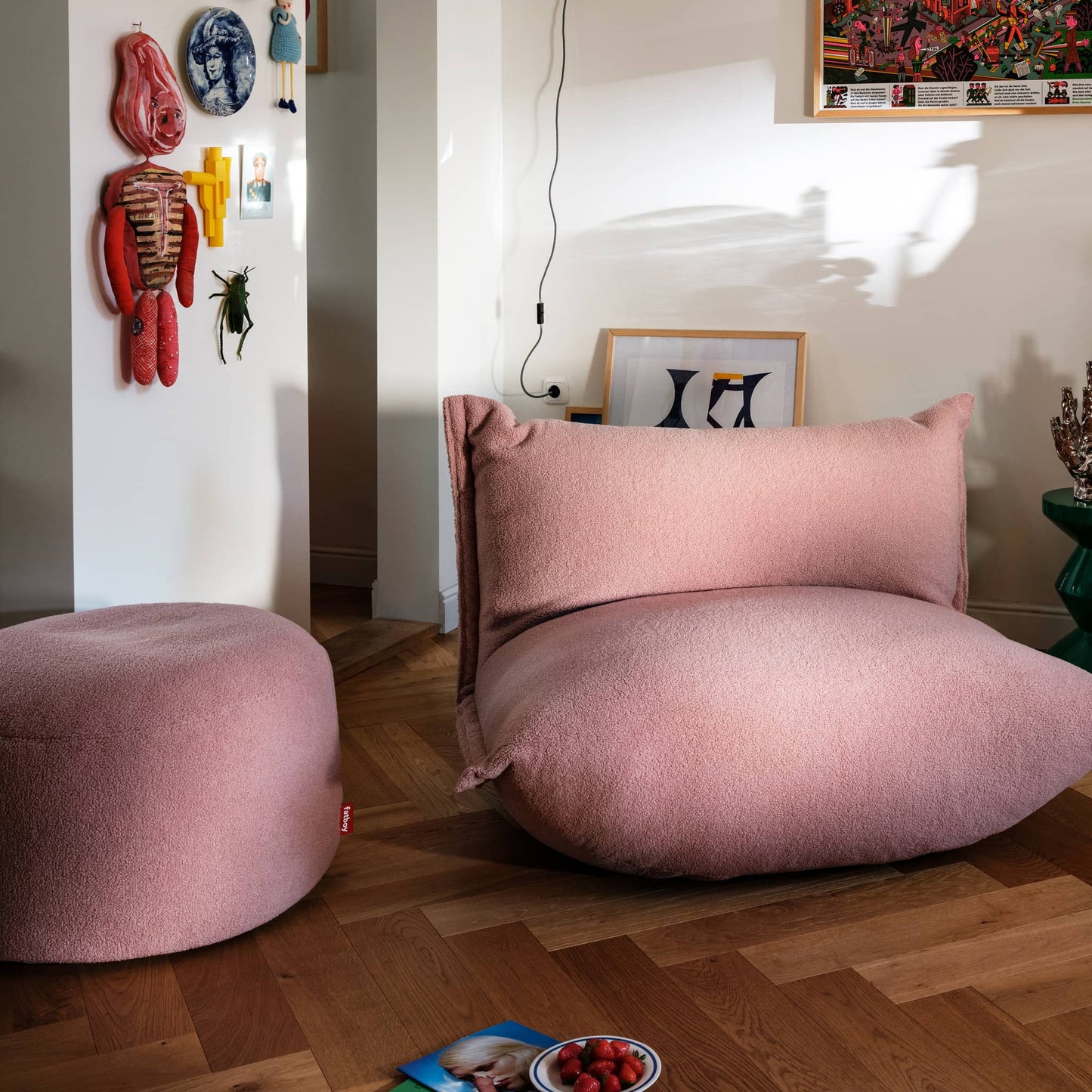 Pouf Ottman en sherpa