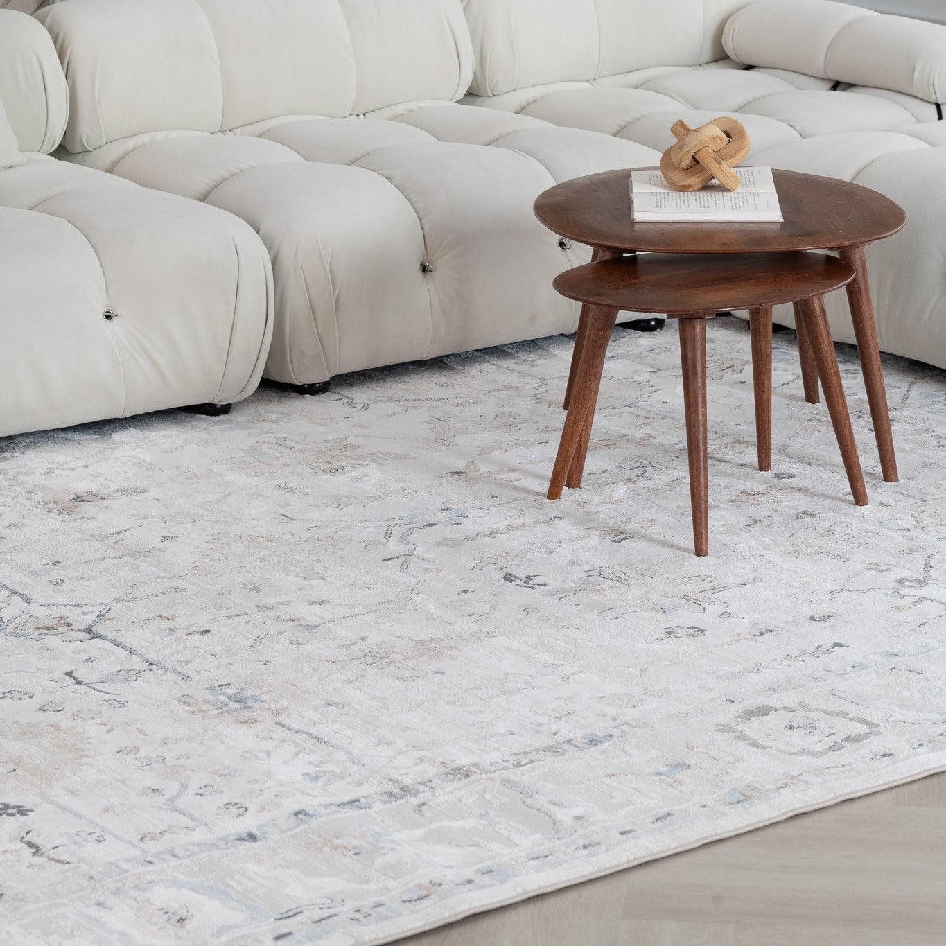 Tapis scandinave beige vieilli | Atlas