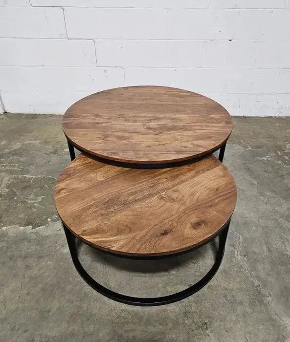 Tables à Café gigogne en bois d'Acacia (Naturel)