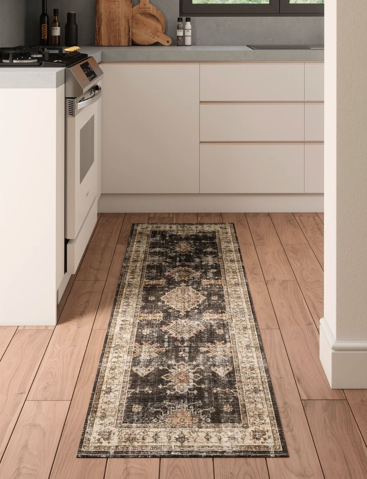 Tapis noir anthracite