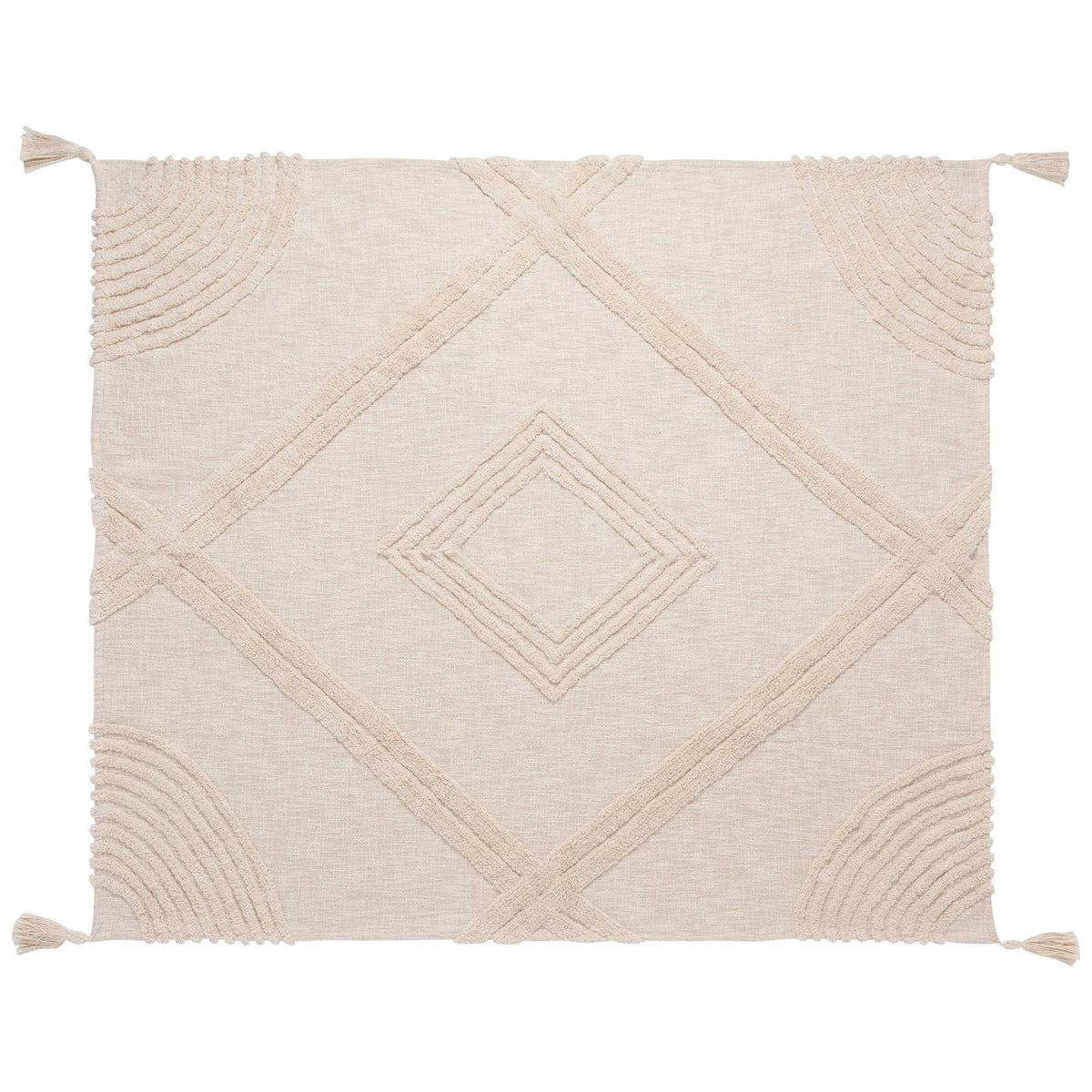 Plaid texturé Héléna | Crème