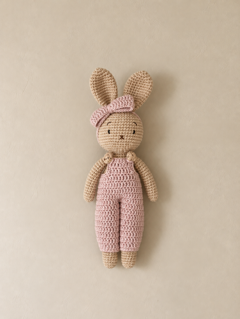 Peluche Lapin Isabella | Confectionnée à la main crochet