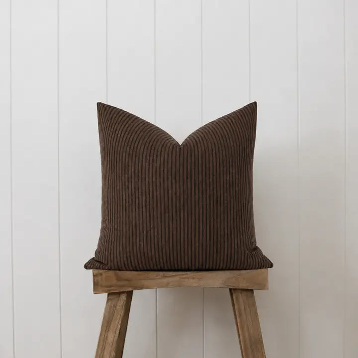 Housse de coussin Léandre | Chocolat noisette