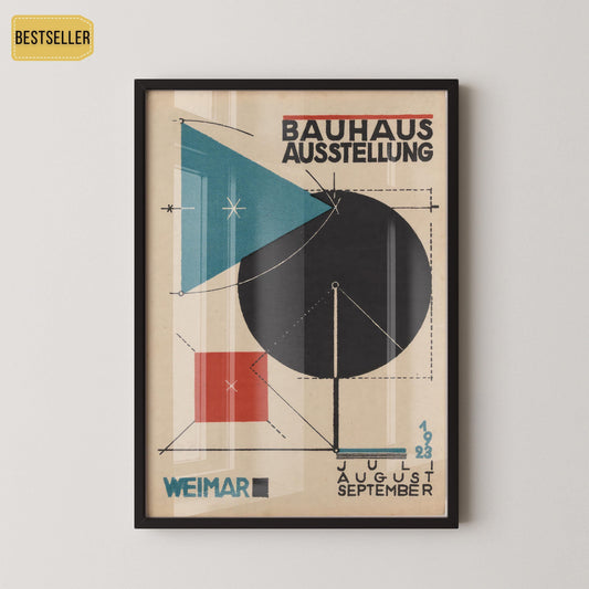 Impression vintage de l'exposition Bauhaus