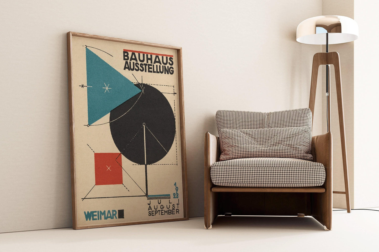 Impression vintage de l'exposition Bauhaus
