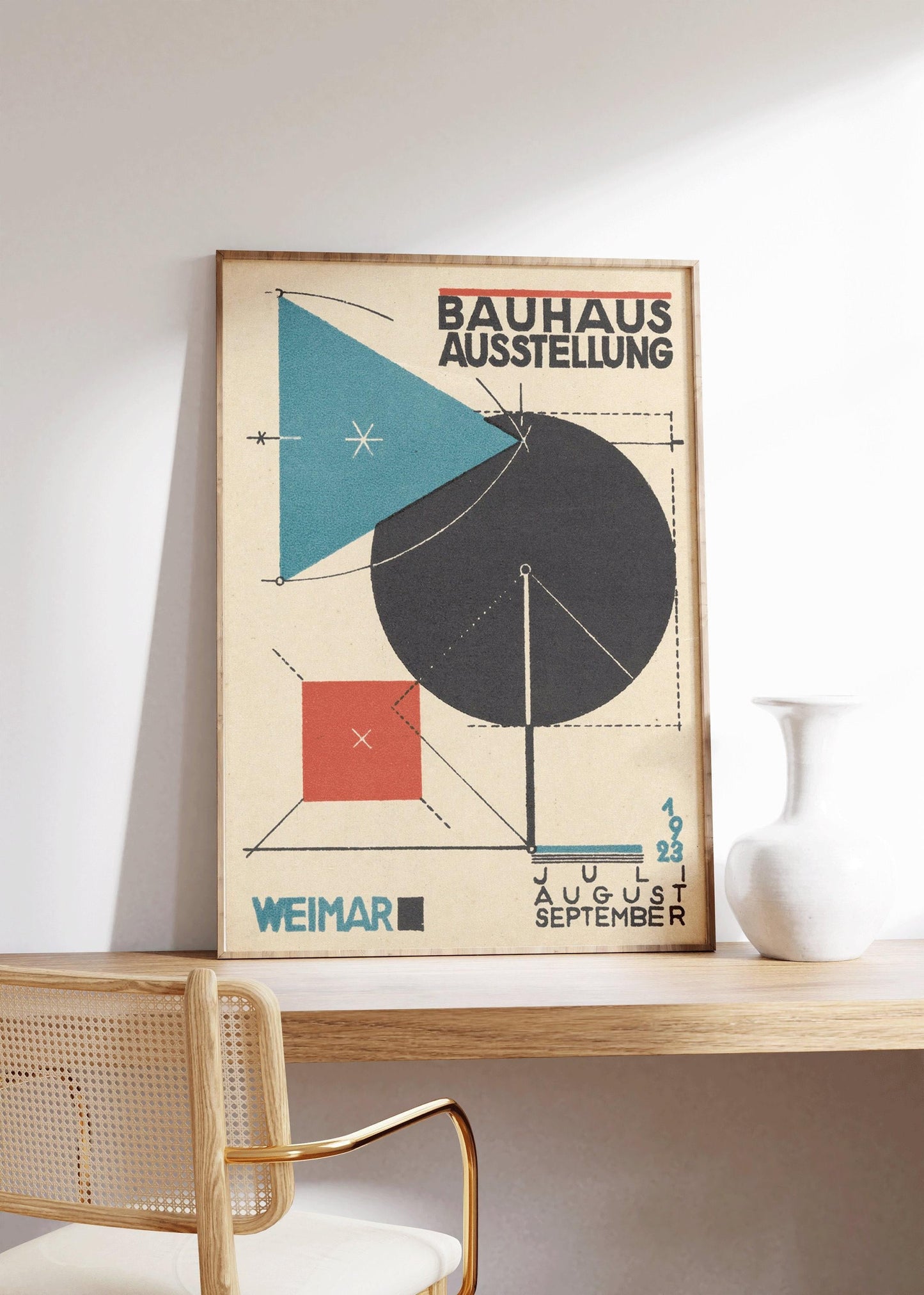 Impression vintage de l'exposition Bauhaus