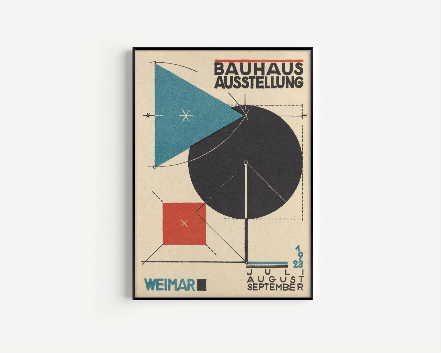 Impression vintage de l'exposition Bauhaus