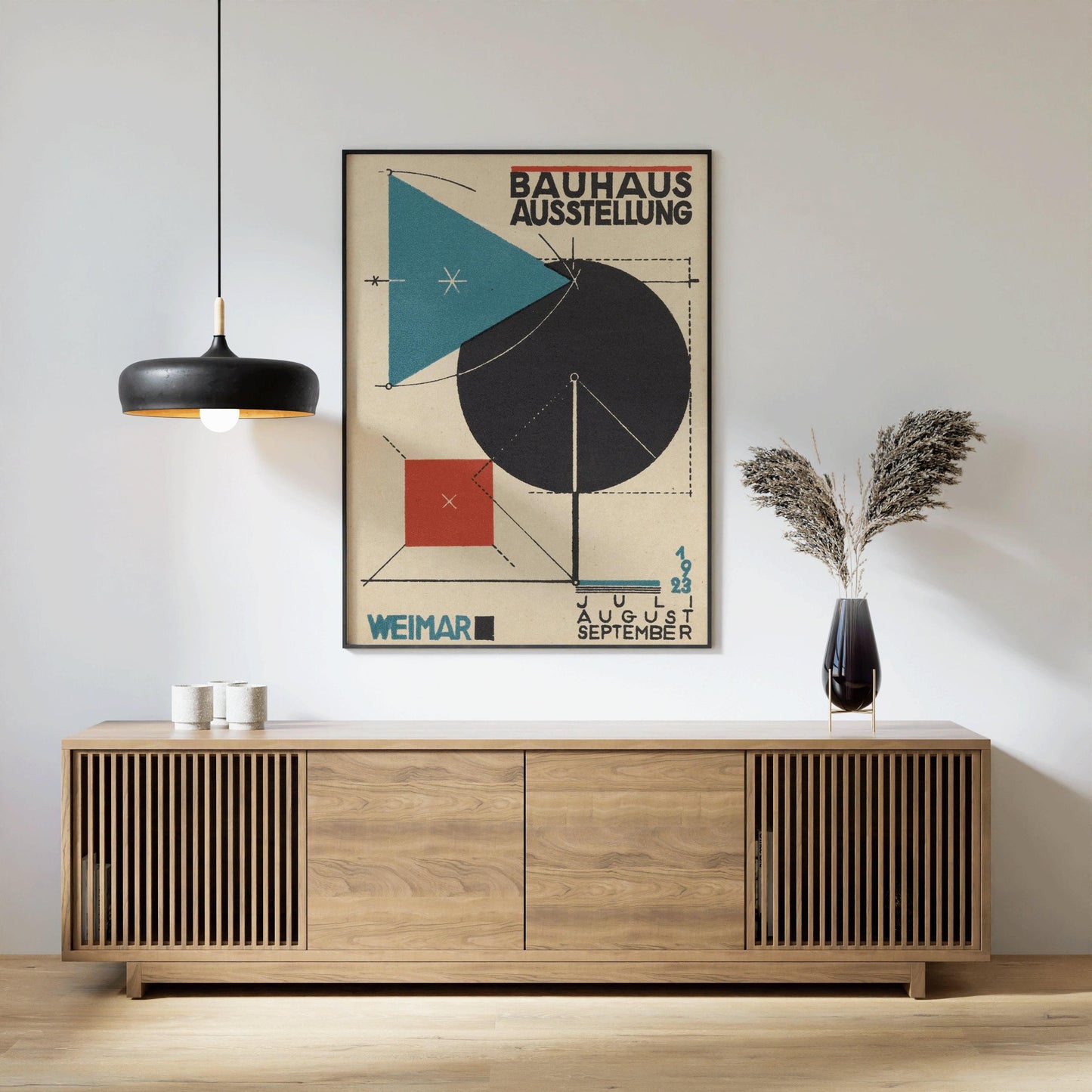 Impression vintage de l'exposition Bauhaus