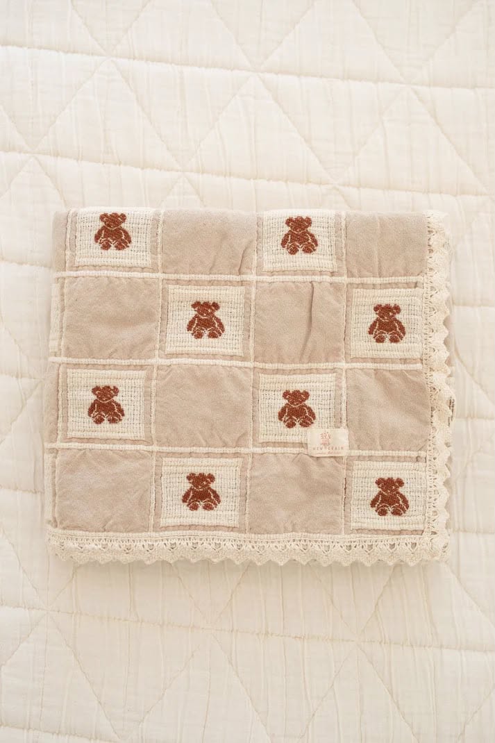 Bedspread - Bedspread | Coffee and mineral blue color