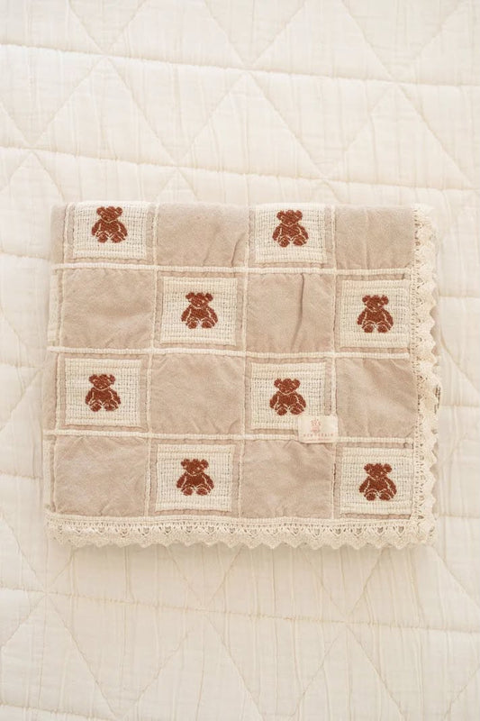 Bedspread - Bedspread | Coffee and mineral blue color
