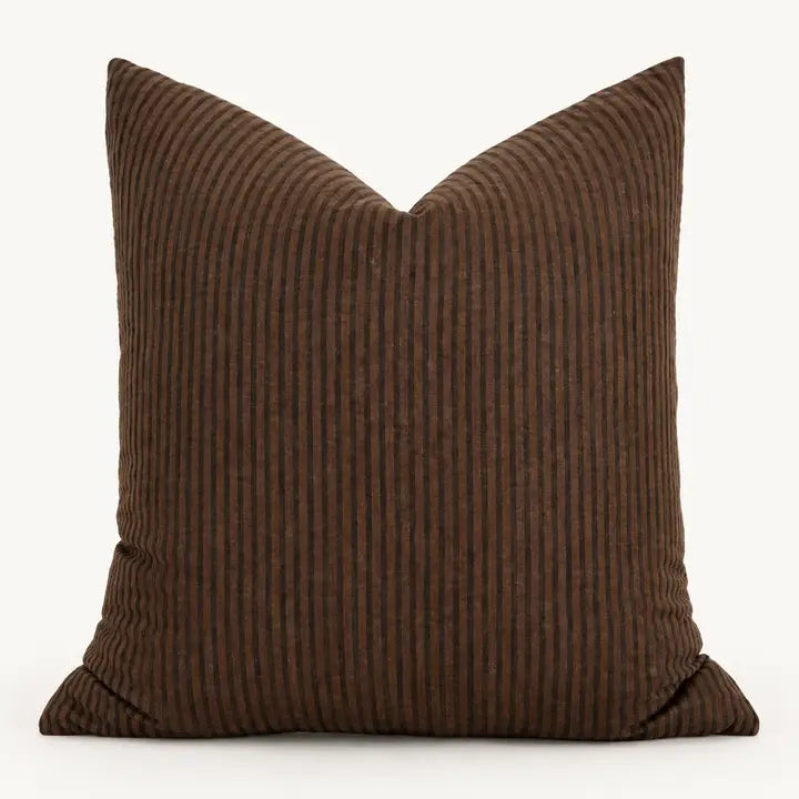 Housse de coussin Léandre | Chocolat noisette