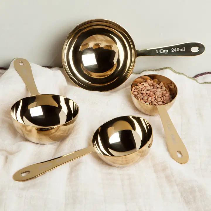 Set de 4 tasses à mesurer | Doré