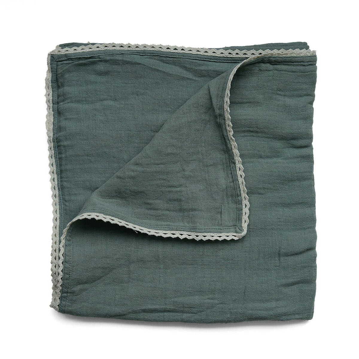 Couverture en mousseline | Bleu-vert eucalyptus