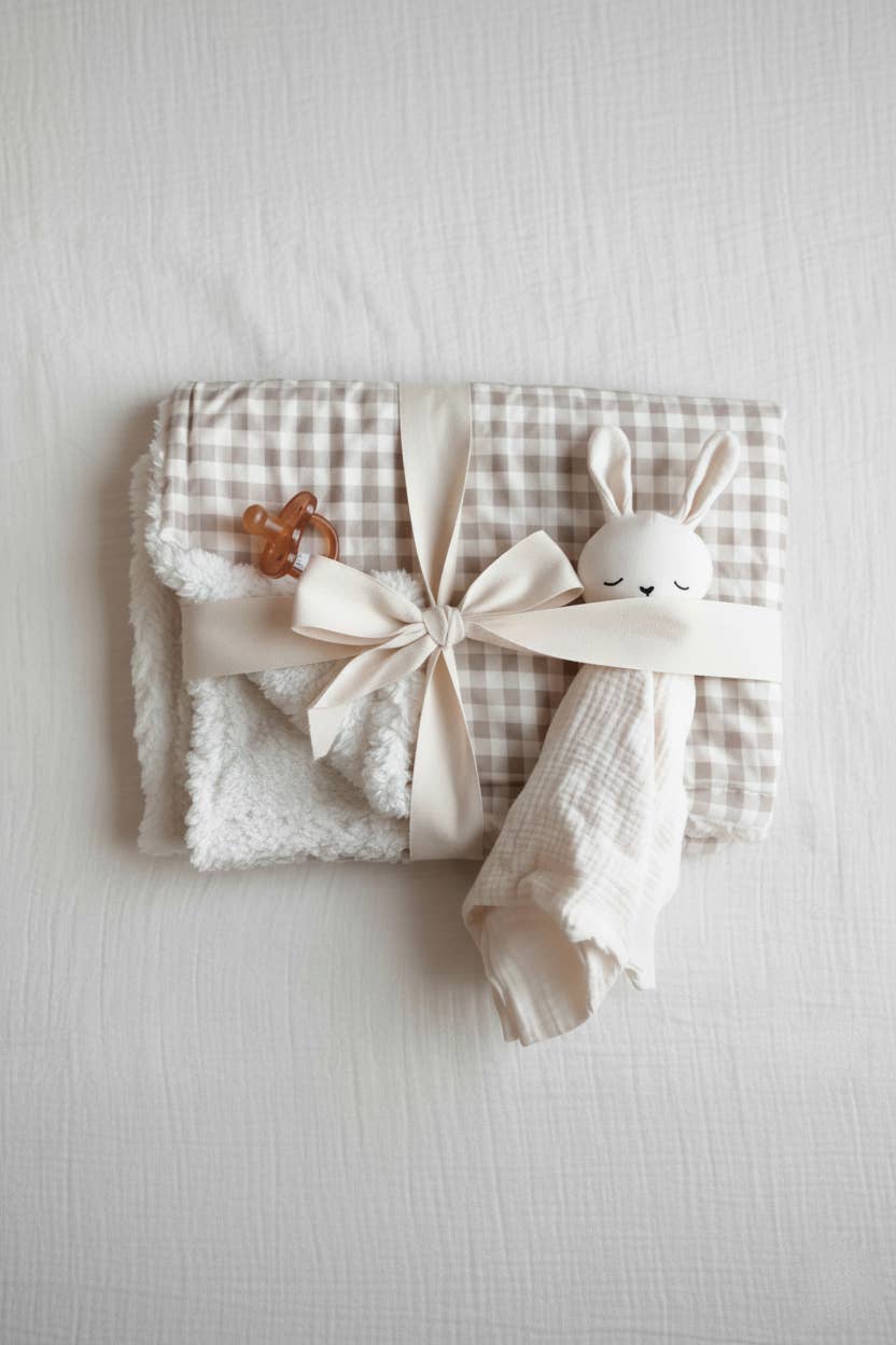 Couverture pour bébé | Vichy beige