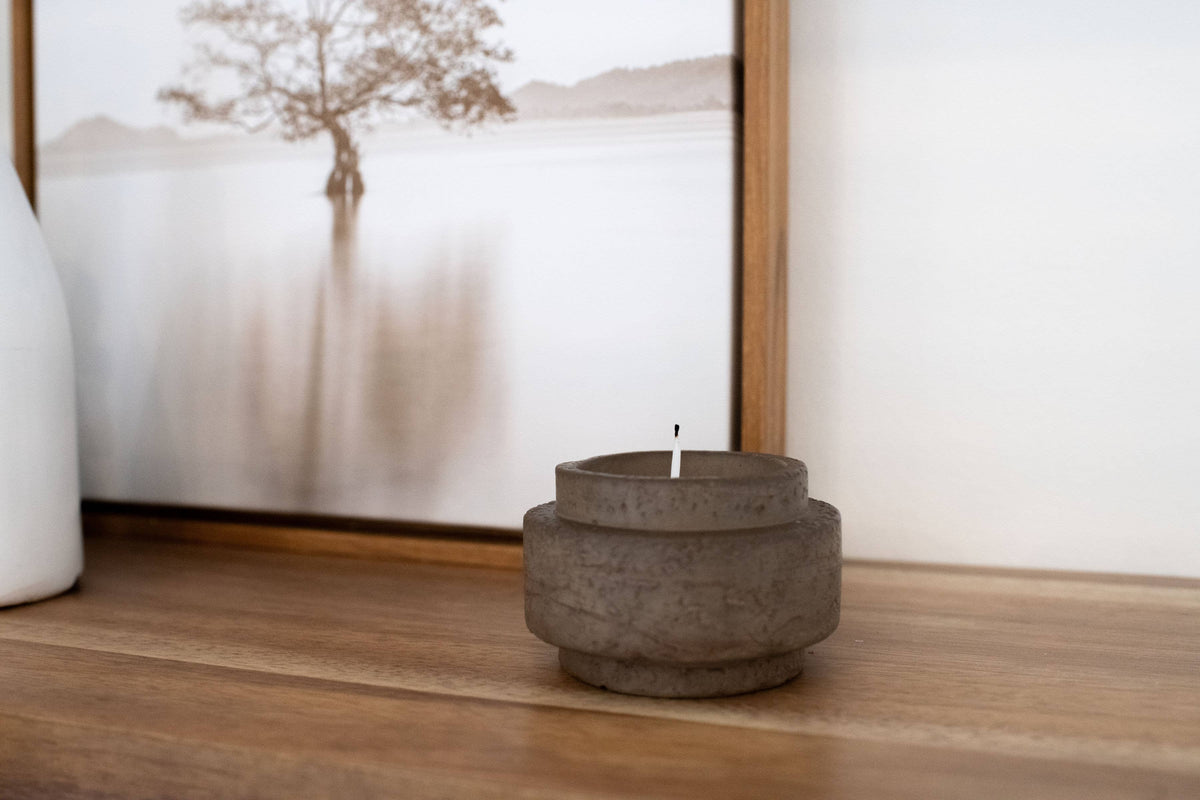 Porte-bougie rustique Mocha | Collection Nuances et Terres