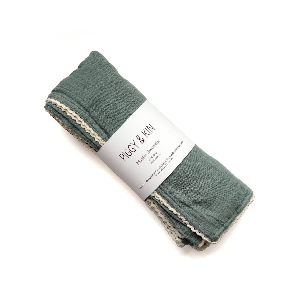 Couverture en mousseline | Bleu-vert eucalyptus