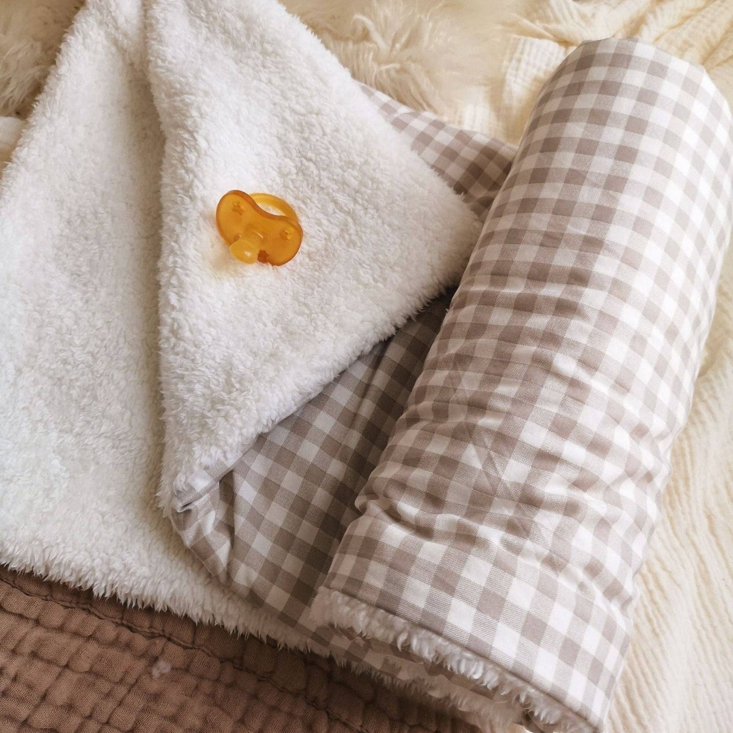 Couverture pour bébé | Vichy beige