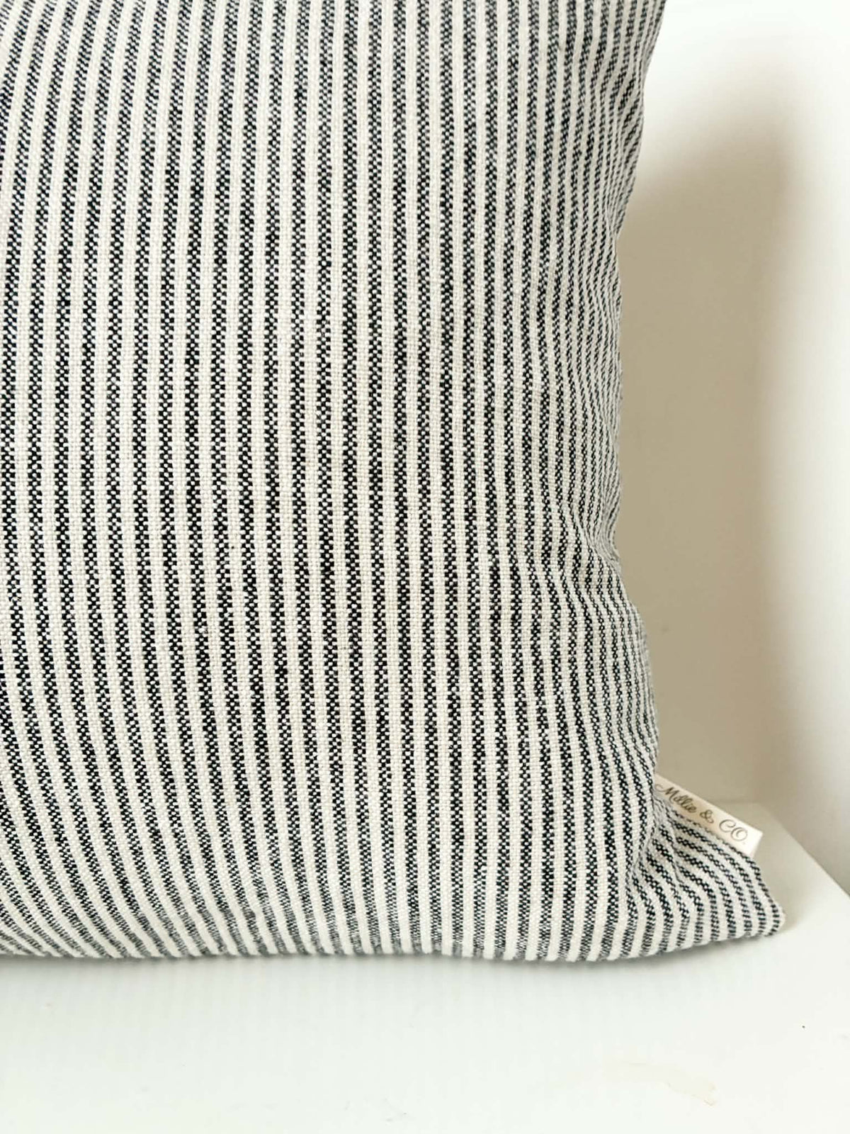 Mathilde cushion cover | Dark blue lined