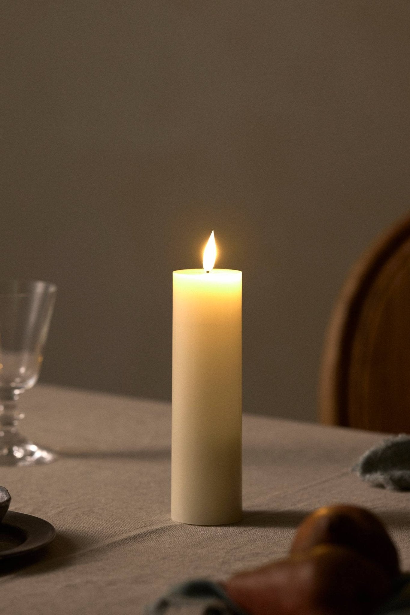 Bougies sans flamme à mèche 3D – Lot de 6