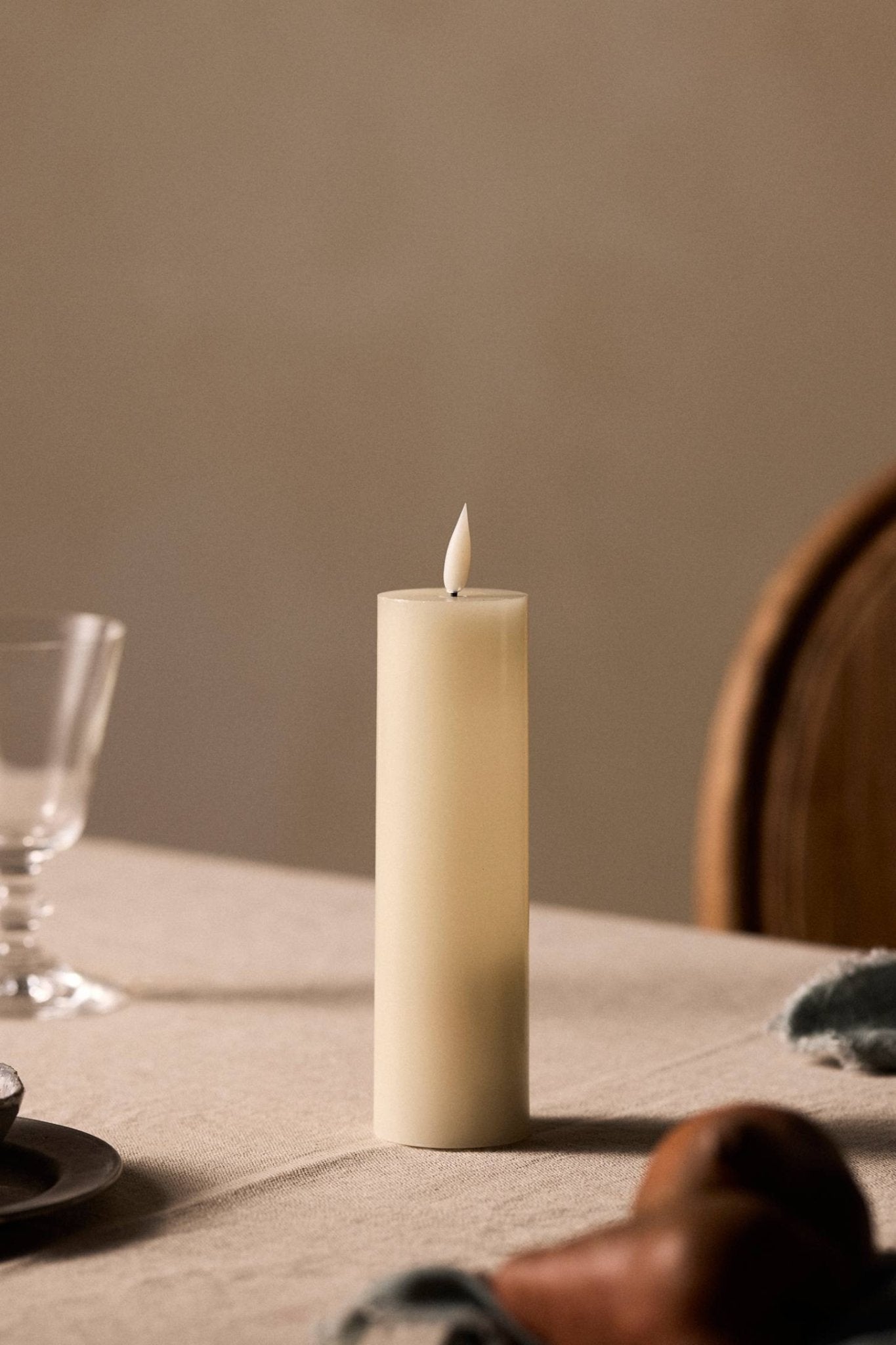 Bougies sans flamme à mèche 3D – Lot de 6