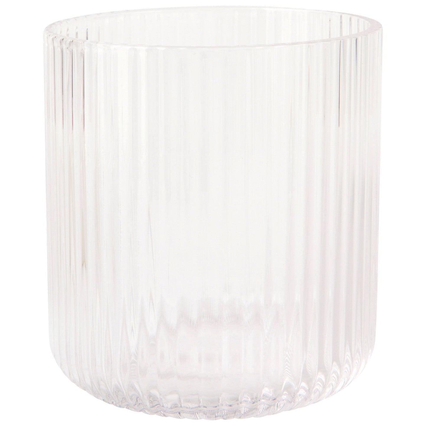 Verres à boire cannelés, lot de 2 | Transparent