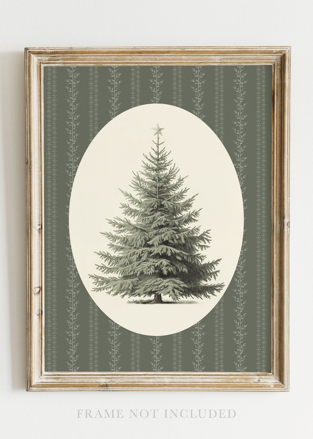 Affiche murale vintage d'un sapin de Noël