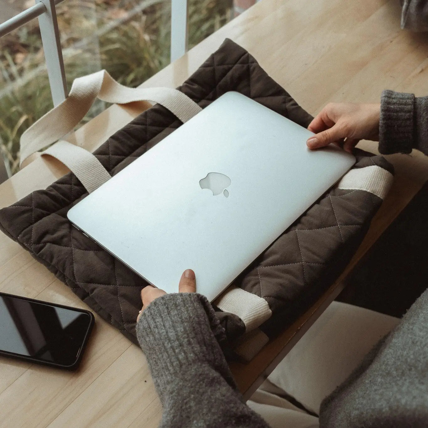 Fourre-tout matelassé pour le quotidien