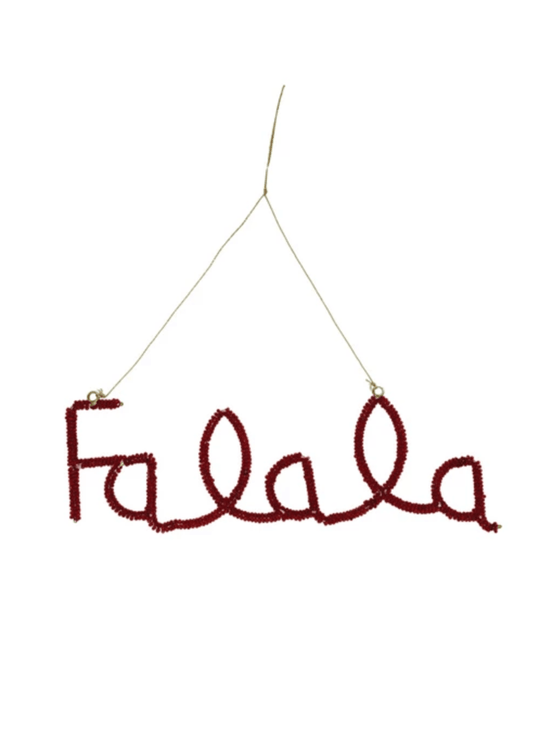 Ornement de Noël en perles de verre | “Fa La La”