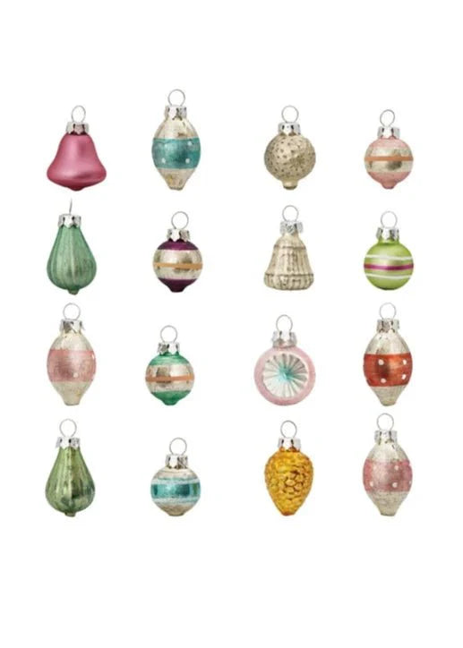Ornements en verre peints à la main | Coffret de 20