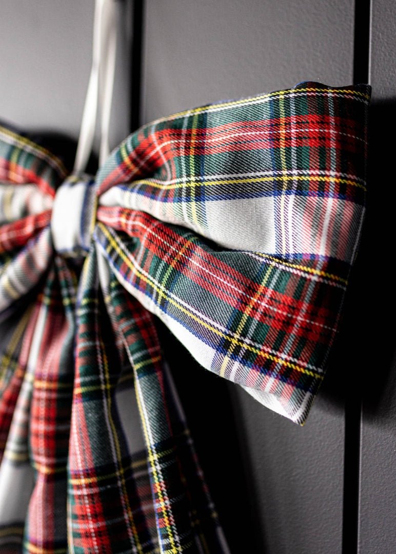 Nœud en tissu à carreaux rouges | Plaid