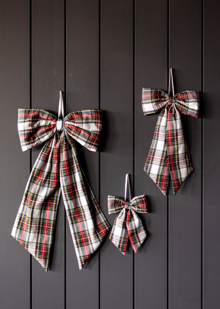 Nœud en tissu à carreaux rouges | Plaid