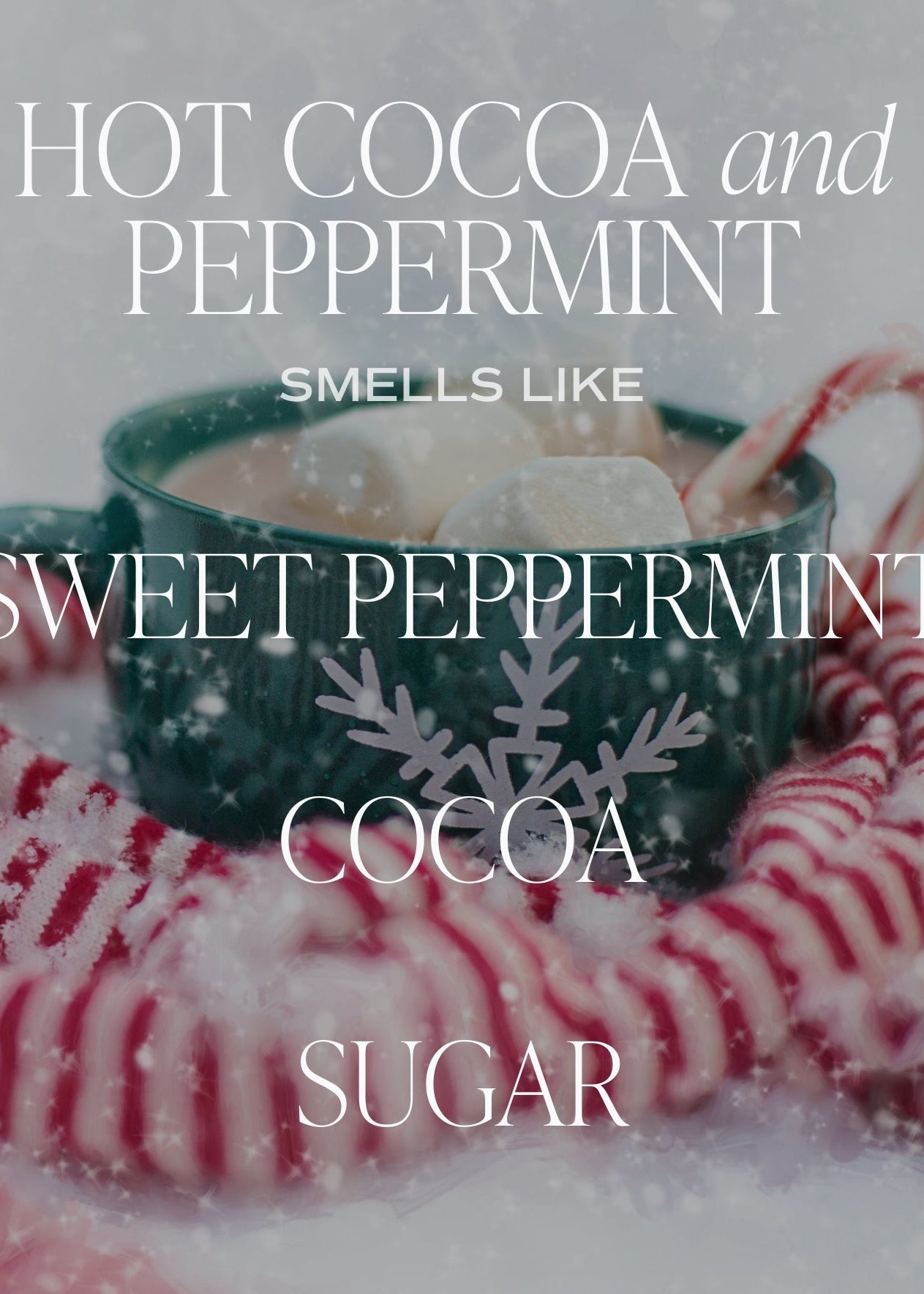 Hot Cocoa + Peppermint Candle