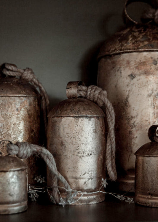 Cloches de temple rustiques géantes | Lot de 3