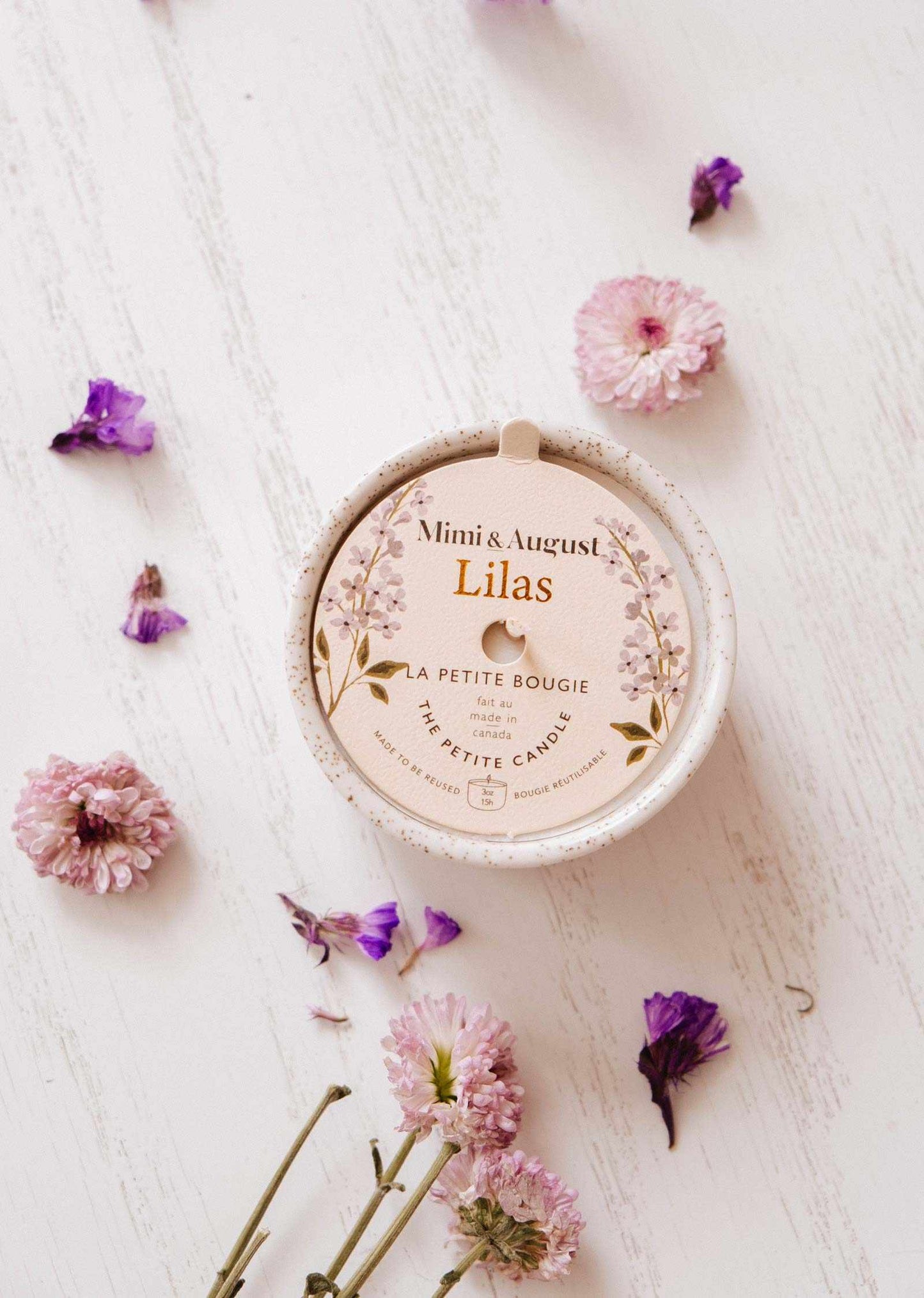 Lilas - Bougie réutilisable