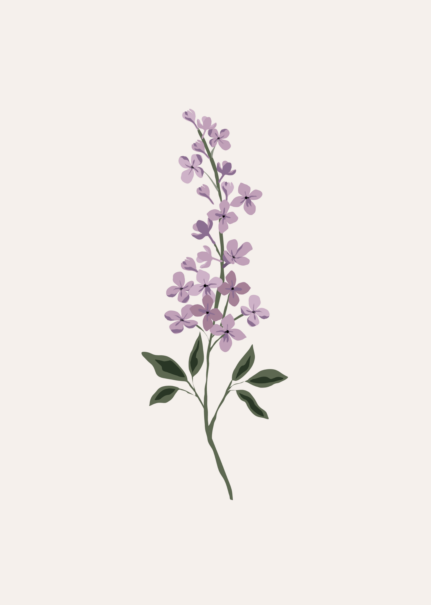 Impression d'art florale Lilas