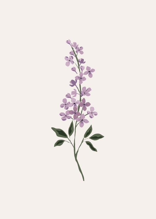 Impression d'art florale Lilas