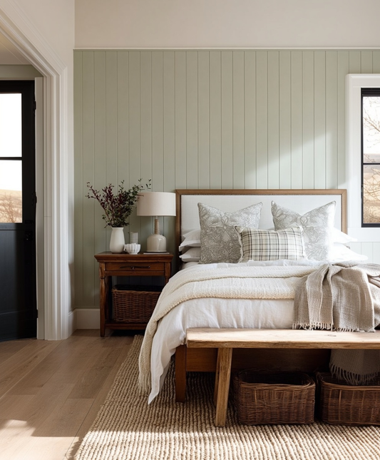 Gia Cushion Cover | Greige and Fennel Green