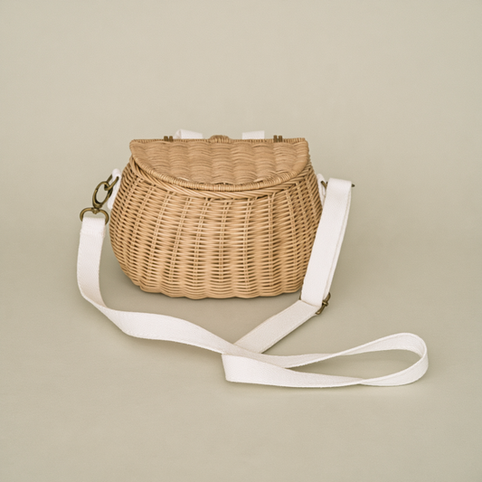 Sac panier décroratif en rotin pour enfants | Naturel