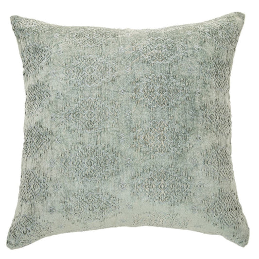 Oreiller européen en velours jacquard sauge Toro