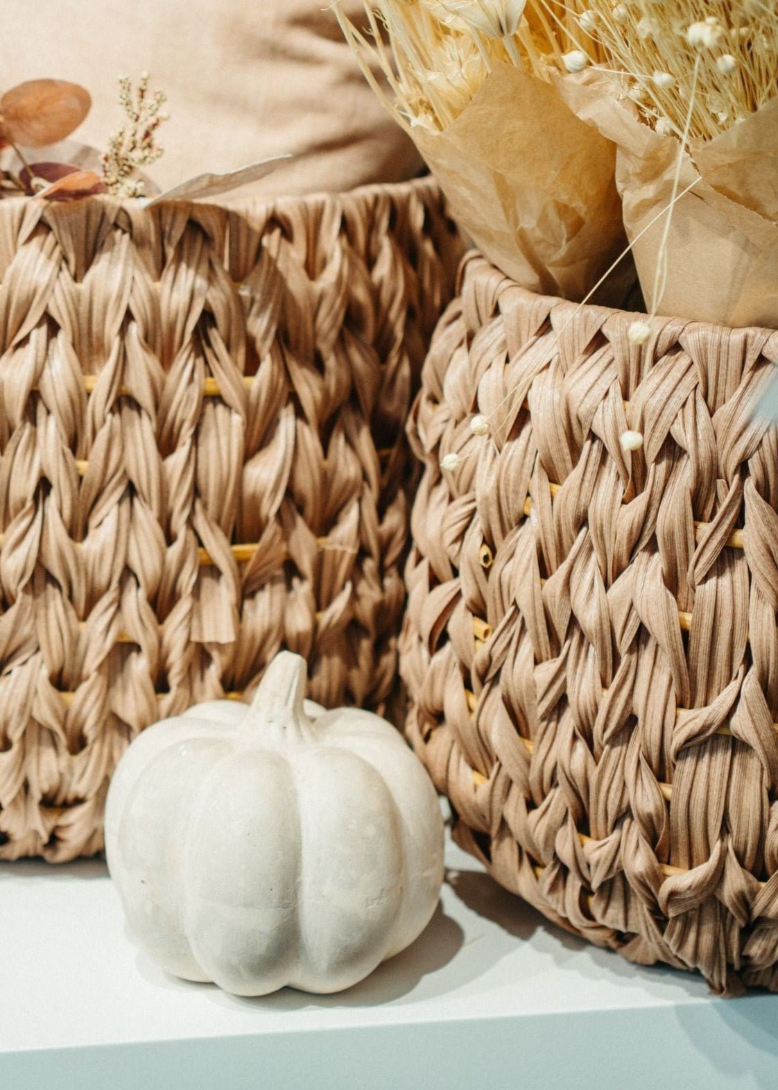 Citrouille en pâte à papier