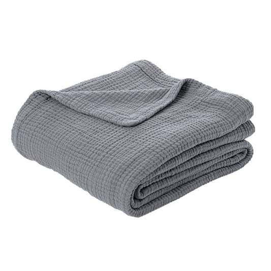 Couverture en mousseline de coton gris charcoal Popeye