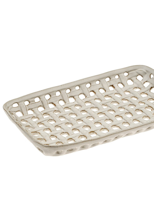 Plateau en forme de panier | Porcelaine