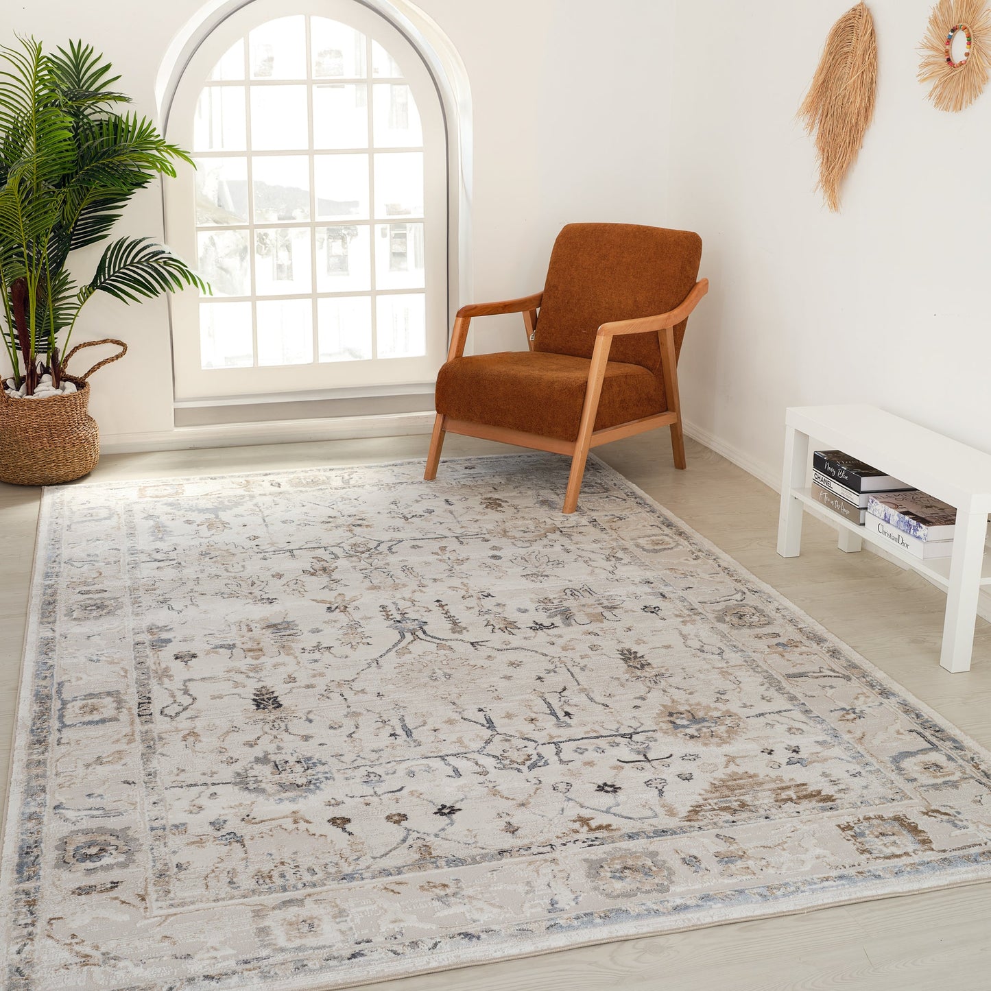 Tapis scandinave beige vieilli | Atlas