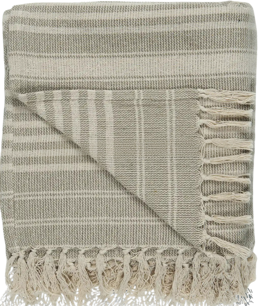 Bedspread - Bedspread | Cream and coffee stripes