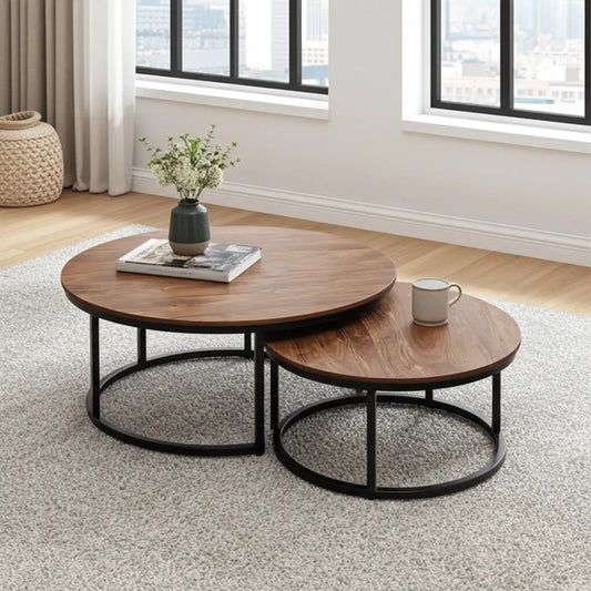 Tables à Café gigogne en bois d'Acacia (Naturel)